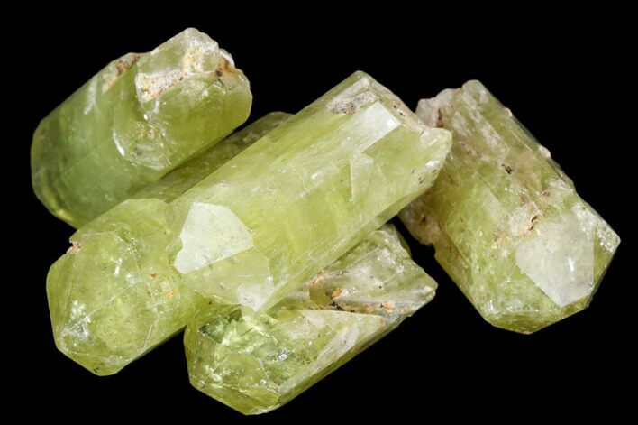 Five Yellow Apatite Crystals (High Quality) - Morocco #108374